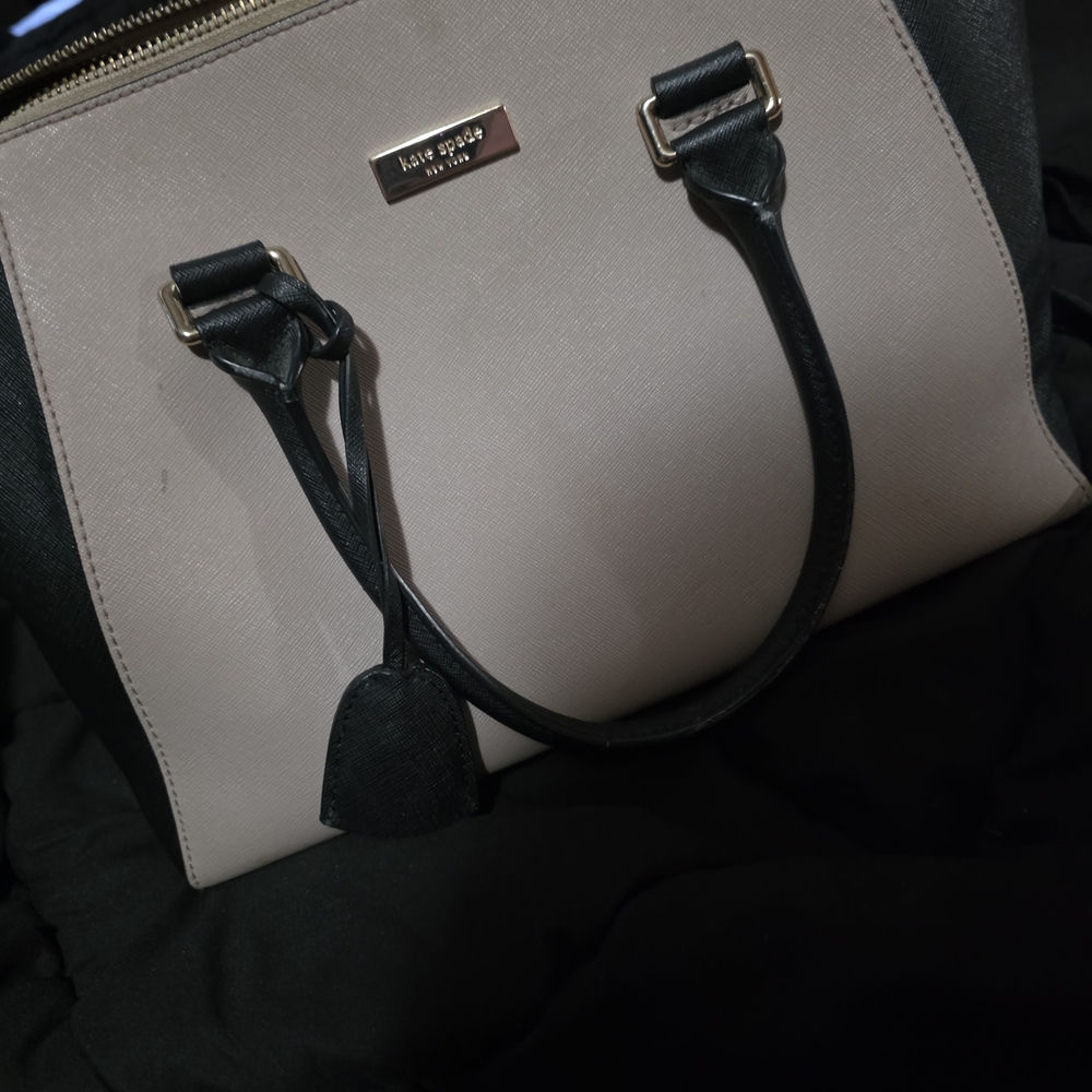 Kate Spade Black and Cream Satchel